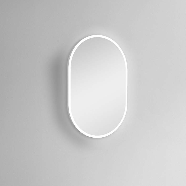 Image 1 Meridian Frosted 20" x 32" LED Lighted Vanity Wall Mirror