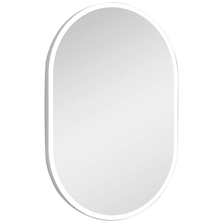 Image 2 Meridian Frosted 23" x 36" LED Lighted Vanity Wall Mirror