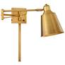 2_Meridian Natural Brass Adjustable Swing Arm Wall Lamp more views