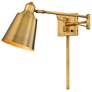 6_Meridian Natural Brass Adjustable Swing Arm Wall Lamp more views