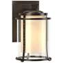 Meridian Outdoor Sconce - Bronze Finish - Opal and Seeded Glass