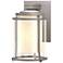 Meridian Outdoor Sconce - Steel Finish - Opal and Seeded Glass