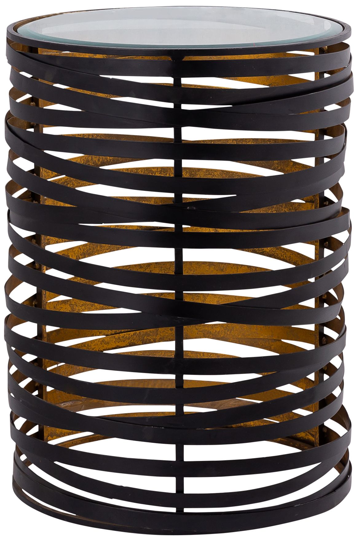 Merigold 16" Wide Black and Gold Iron Accent Table 523D0 Lamps Plus