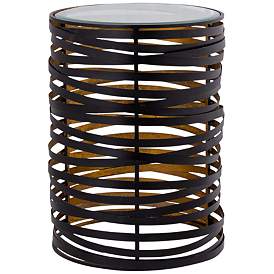 Image1 of Merigold 16" Wide Black and Gold Iron Accent Table
