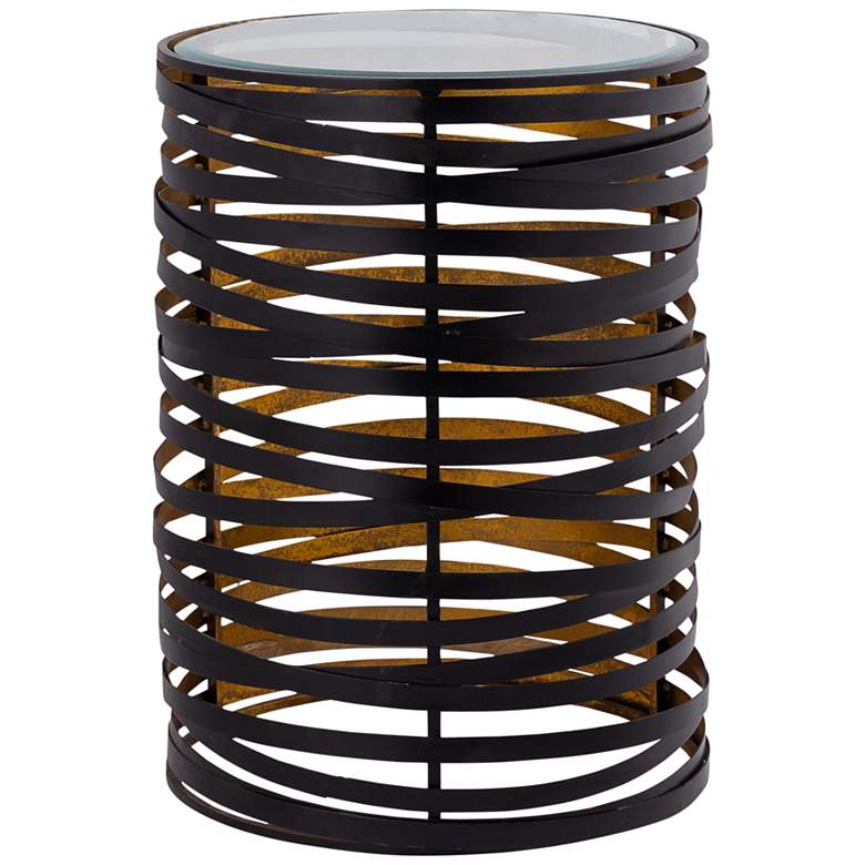 Image 1 Merigold 16 inch Wide Black and Gold Iron Accent Table
