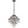 Meritage 20" Wide Mercury Plated 6-Light Crystal Pendant