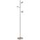 Merlin Satin Nickel Trac Tree 3-Light LED Floor Lamp