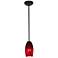 Merlot 3.5" Wide Oil Rubbed Bronze Stem Hung LED Pendant w/ Red Sky Sh
