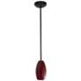 Thumbnail4 of Merlot 3.5" Wide Oil Rubbed Bronze Stem Hung LED Pendant w/ Red Sky Sh more views