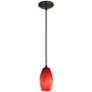 Thumbnail2 of Merlot 3 1/2" Wide Oil Rubbed Bronze Mini Pendant more views