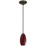 Thumbnail4 of Merlot 3 1/2" Wide Oil Rubbed Bronze Mini Pendant more views