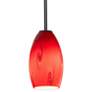 5_Merlot 3 1/2" Wide Red Sky Art Glass Mini Pendant more views
