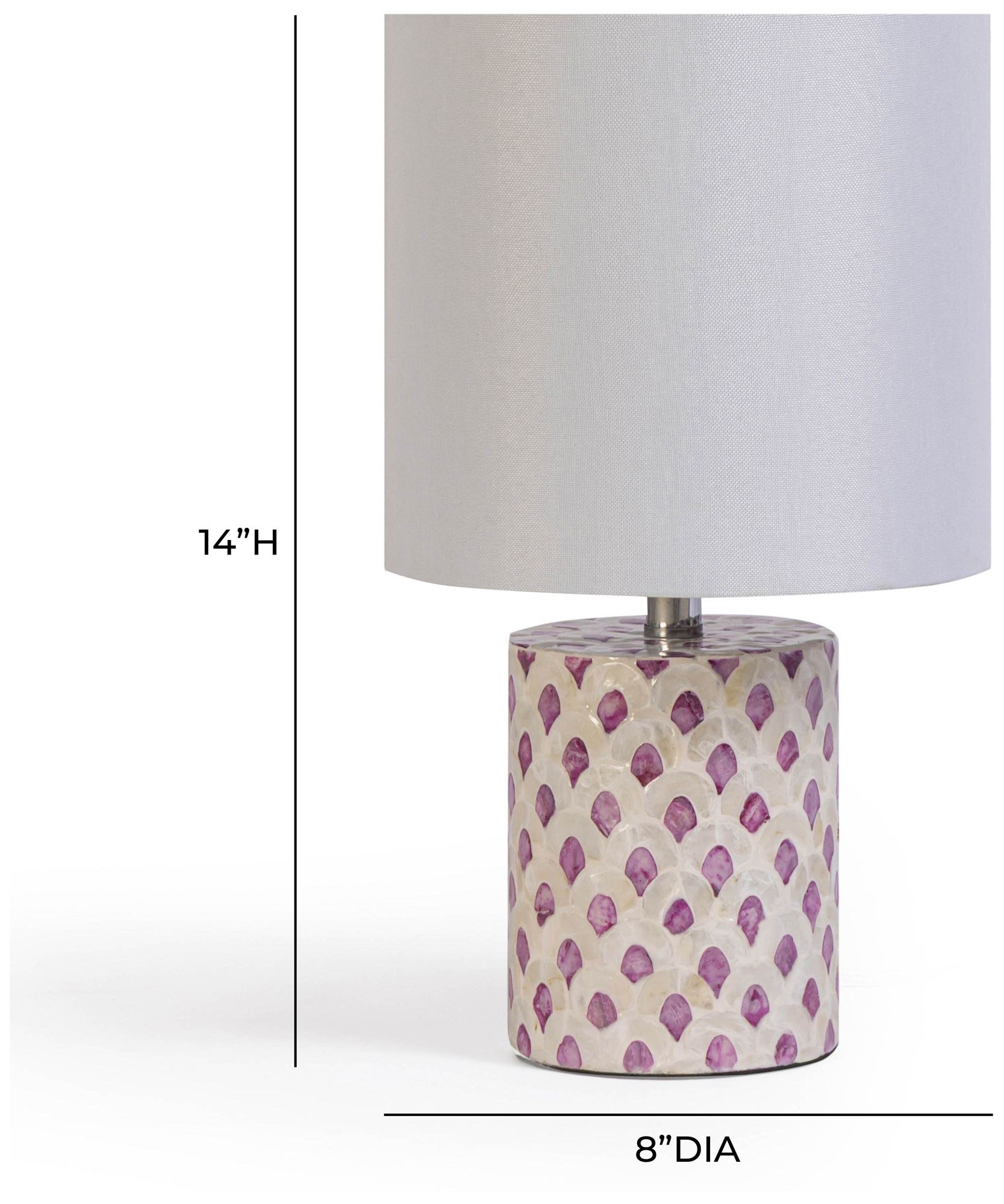 Image 5 Merlot Capiz Shell Table Lamp more views