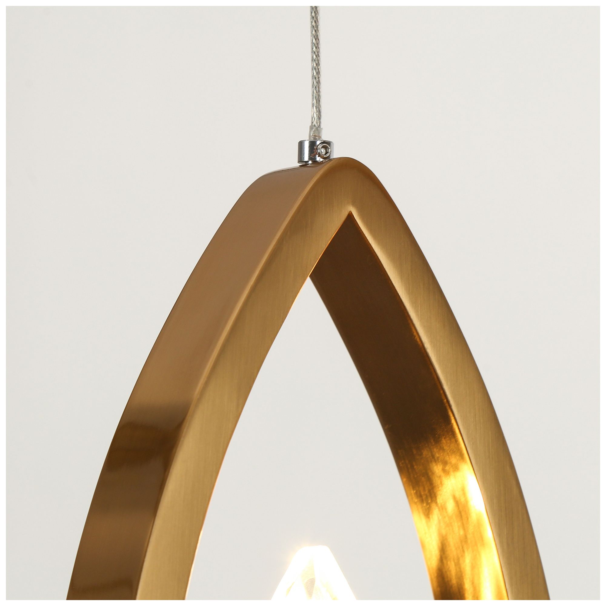 Image 7 Mermdars 1-Light Gold LED Crystal Pendant Light more views