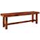 Merrick 60" Wide Dark Oak Wood Bench