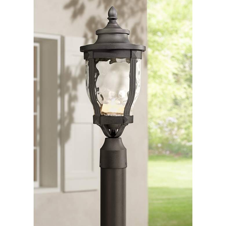 Image 1 Merrimack 19 1/4" High Black LED Outdoor Post Light