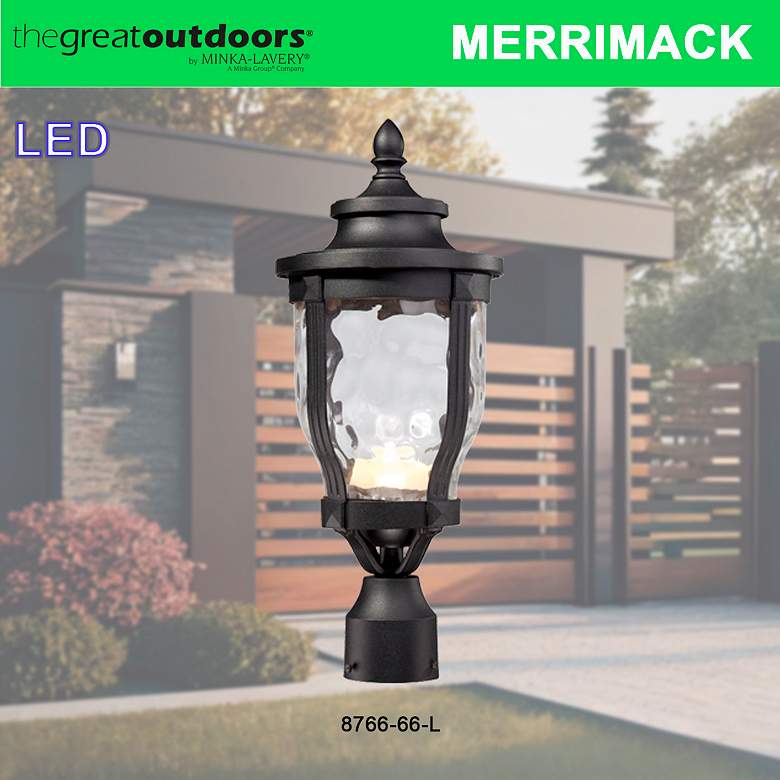Image 5 Merrimack 19 1/4" High Black LED Outdoor Post Light more views