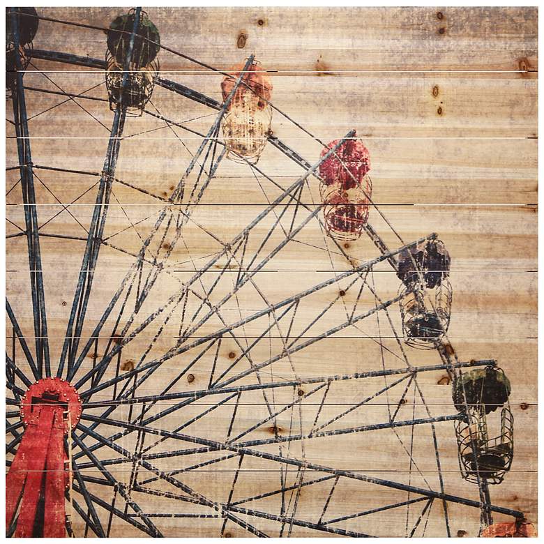 Image 2 Merriment 2 32" Wide Giclee Print Solid Wood Wall Art