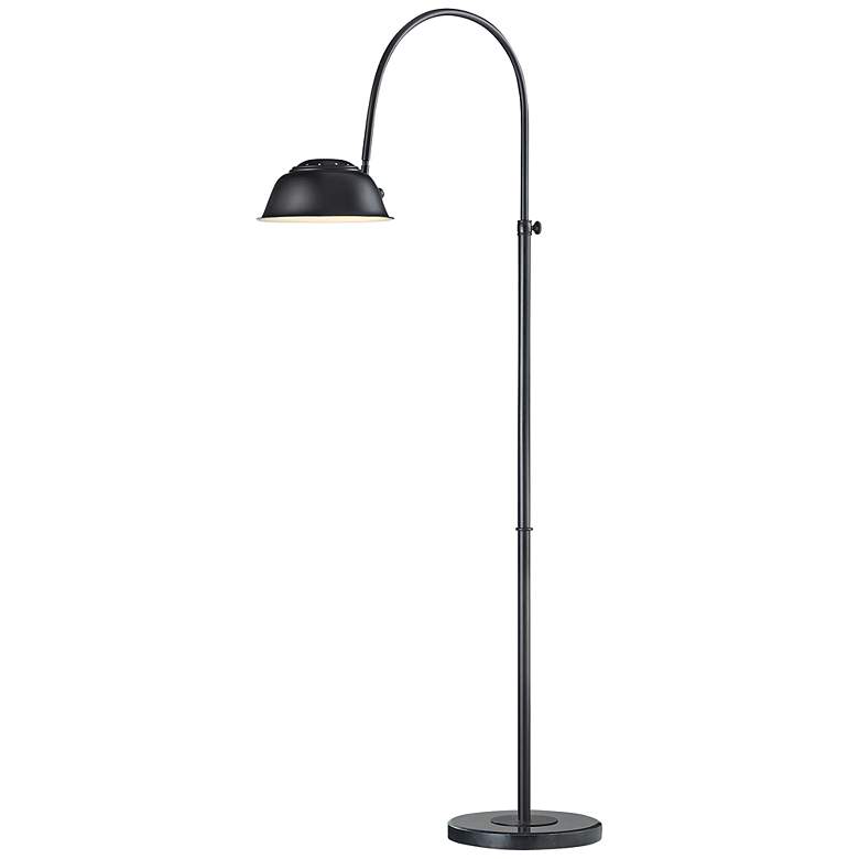 Image 1 Merriston Industrial Style Adjustable Floor Lamp in Bronze