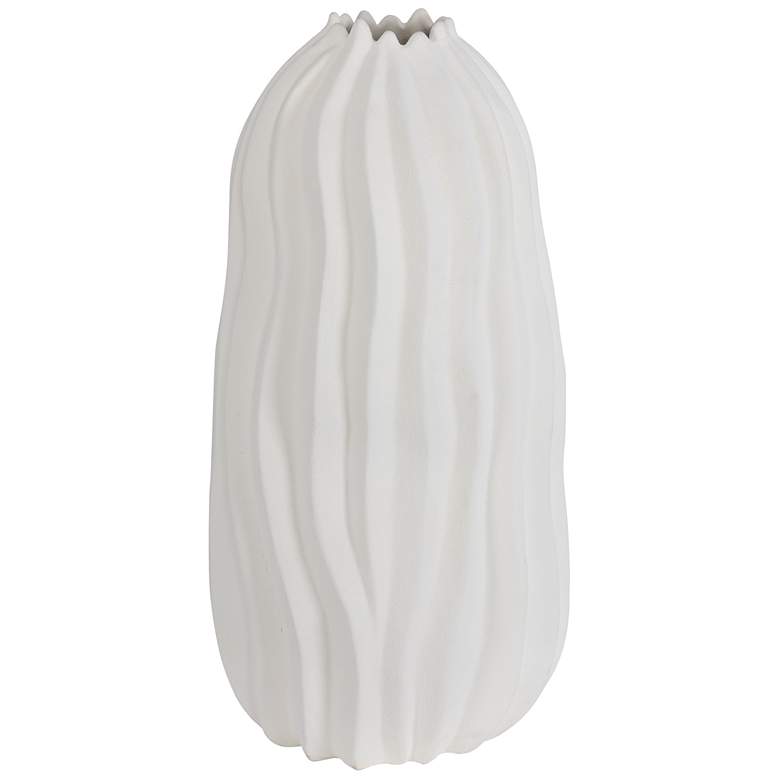 Image 1 Merritt 26 inch High White Earthenware Vase