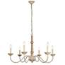 Merritt Collection Chandelier D35 H21.6 Lt:6 Weathered Dove Finish