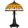 Merriweather Tiffany-Style Glass Shade Table Lamp with Pull Chain Switches