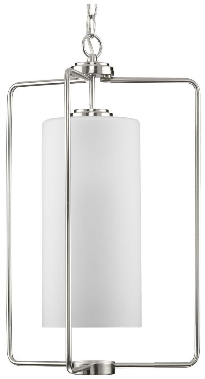 Merry Collection One-Light Etched Glass Foyer Pendant Light