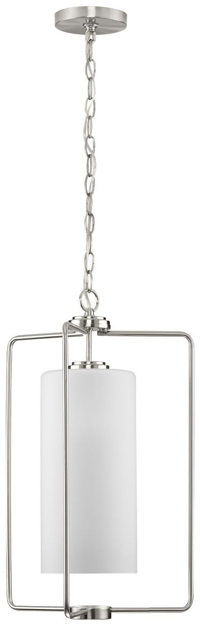 Image 2 Merry Collection One-Light Etched Glass Foyer Pendant Light more views