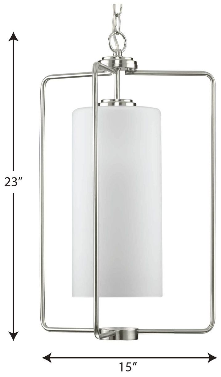 Image 4 Merry Collection One-Light Etched Glass Foyer Pendant Light more views