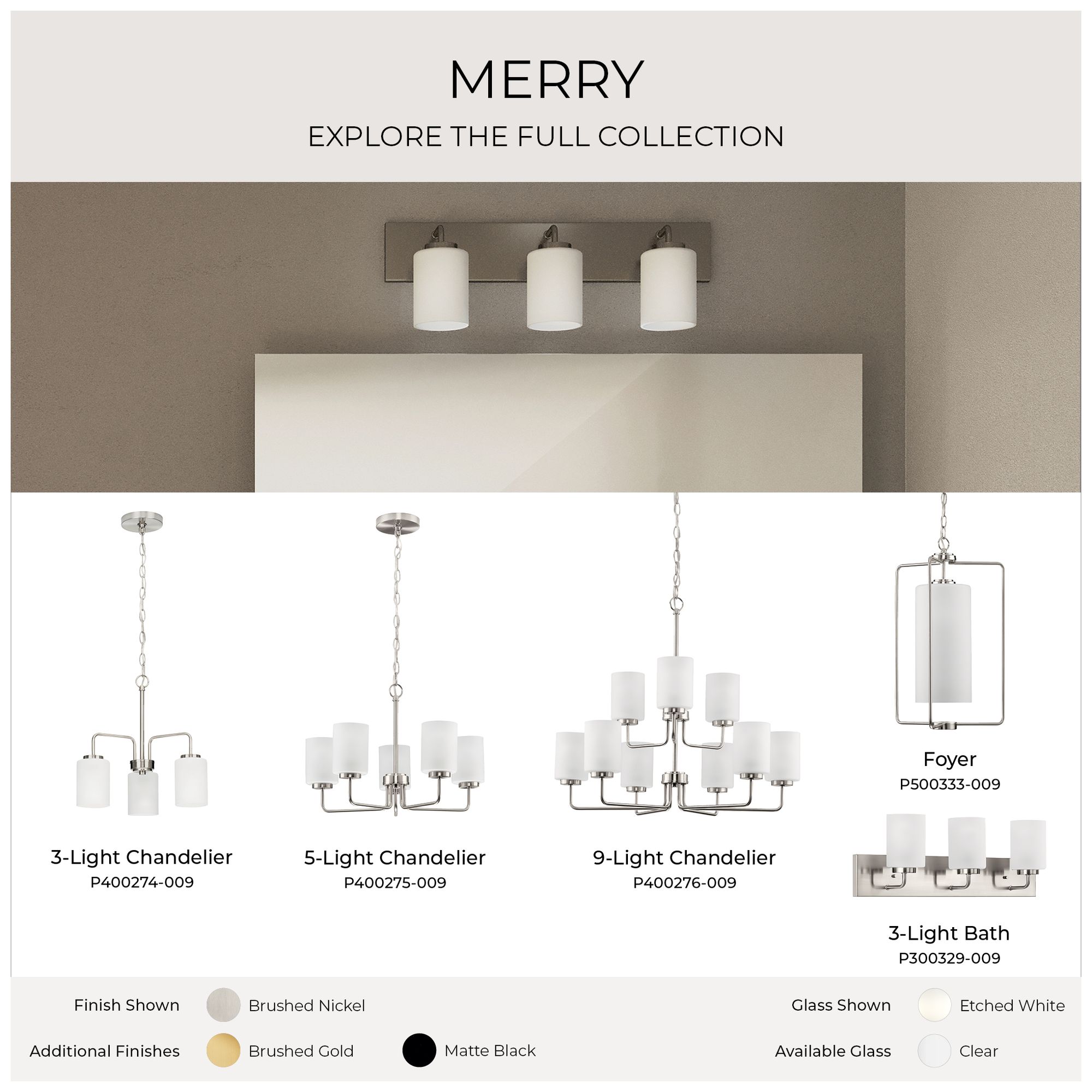 Image 7 Merry Collection One-Light Etched Glass Foyer Pendant Light more views