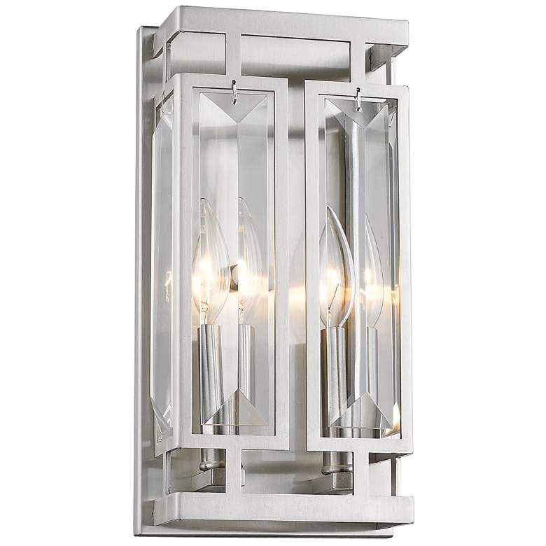 Image 1 Mersesse by Z-Lite Brushed Nickel 2 Light Wall Sconce