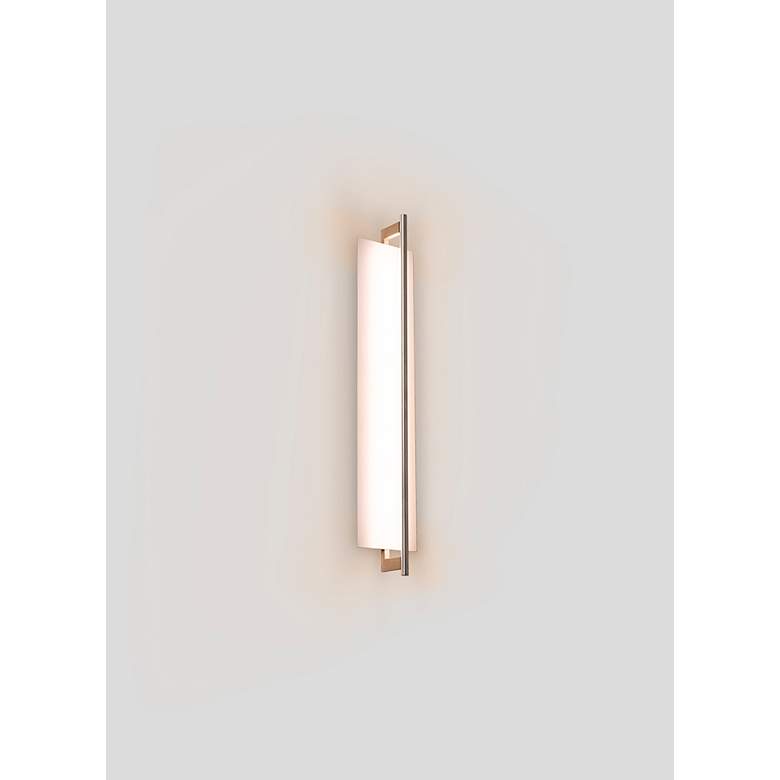 Image 2 Merus 21.3" White Washed Oak 2700K LED Sconce - 120V more views