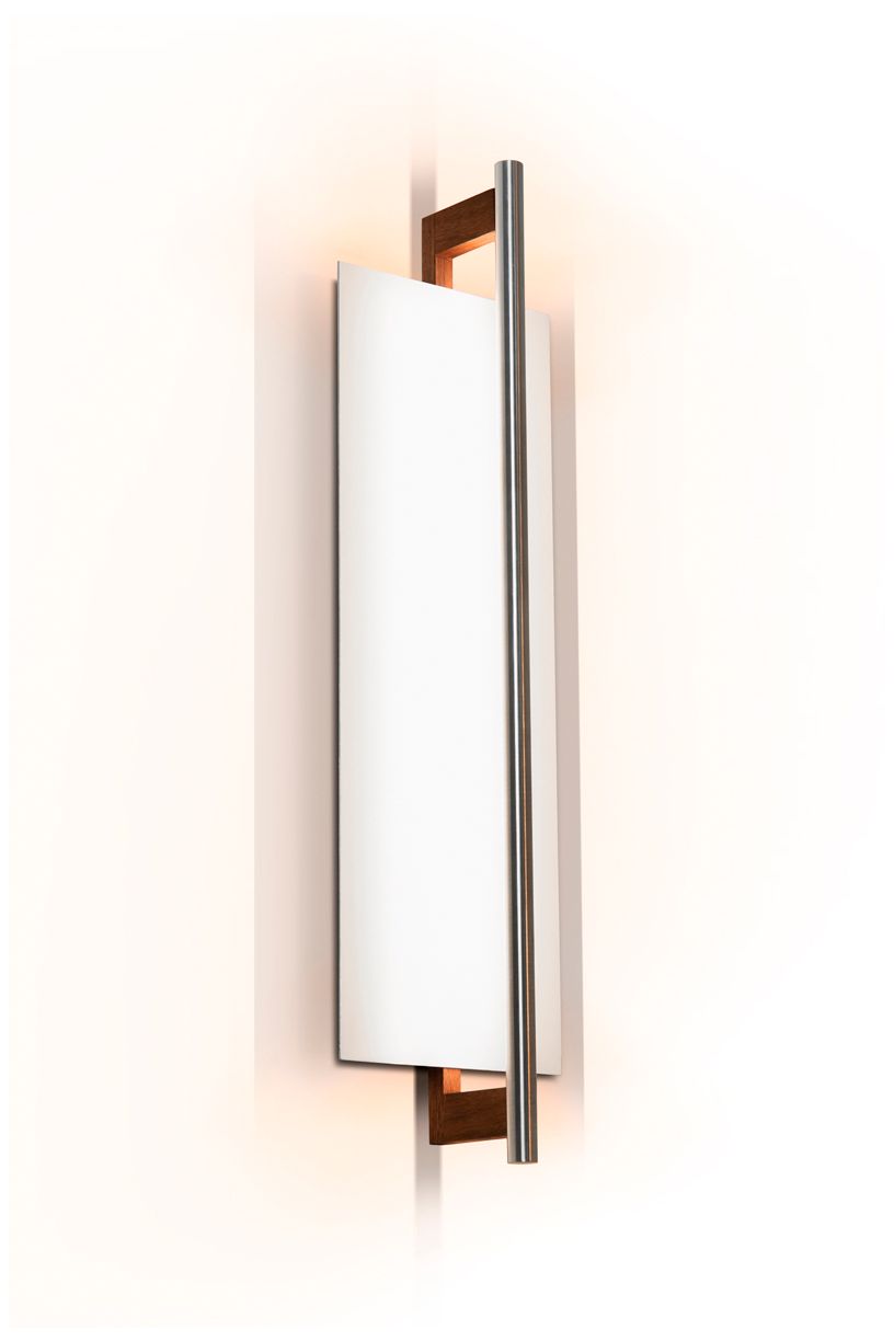 Merus 21.3" White Washed Oak 3500K LED Sconce - 277V