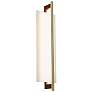 1_Merus 22"H Brass And Walnut 3500K Cool White 277V Sconce w/ White Shade