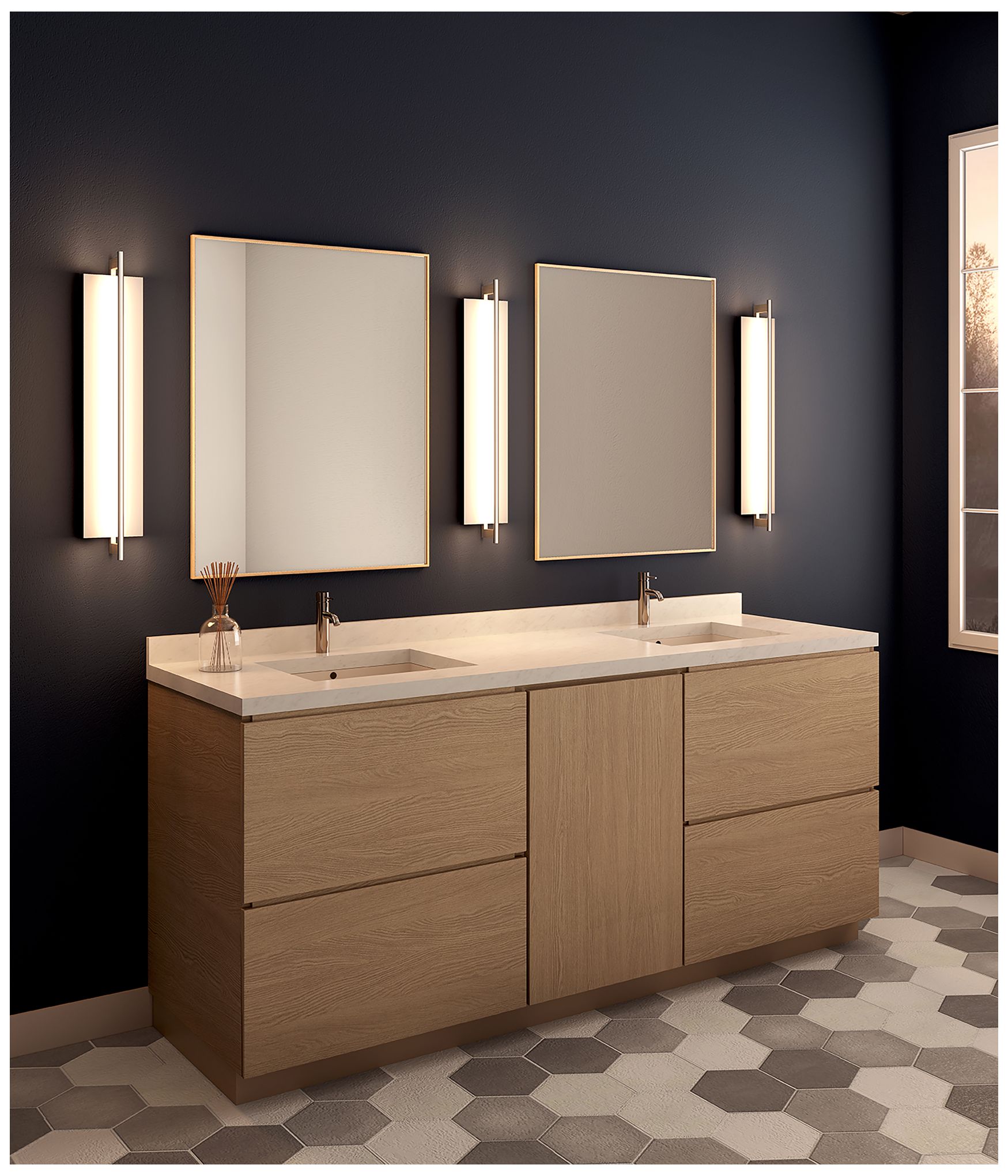 Image 2 Merus 30.3" White Washed Oak 2700K LED Sconce - 277V more views