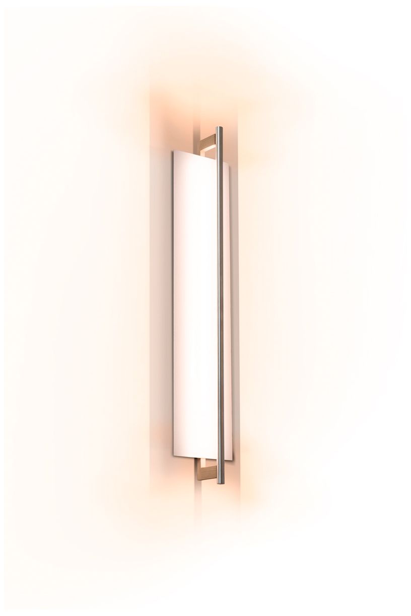 Merus 30.3" White Washed Oak 4000K LED Sconce - 120V
