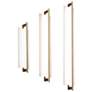 2_Merus 40"H Brass And Walnut 4000K Bright White 277V Sconce w/ White Shade more views