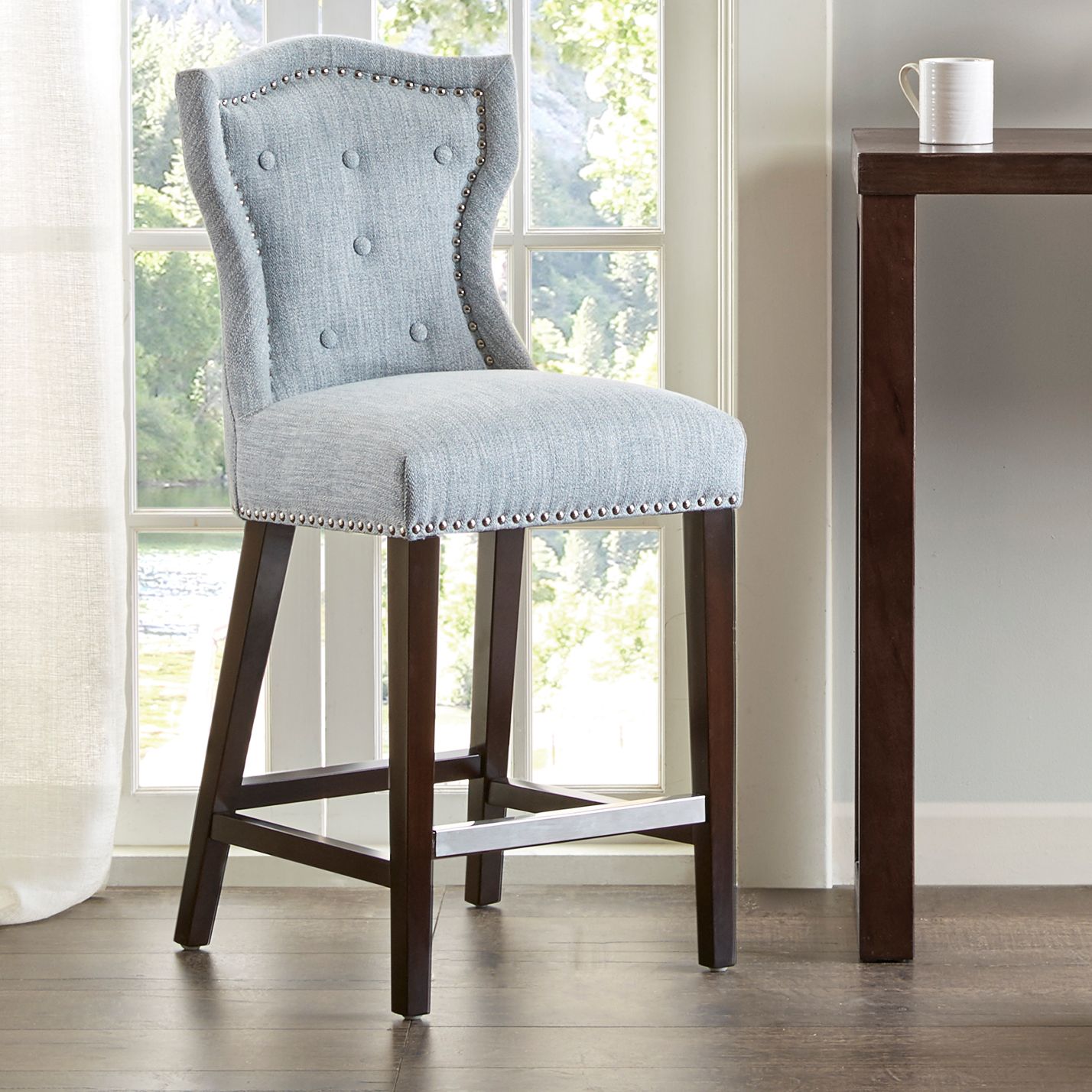 Blue grey bar online stools