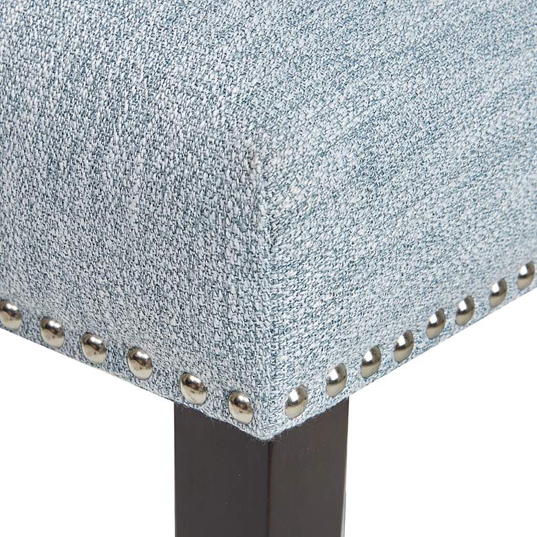 Image 4 Mervin 26 inch Light Blue Fabric Tufted Counter Stool more views