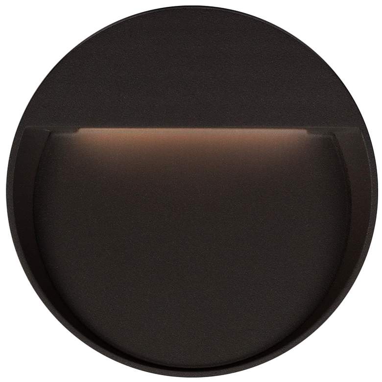 Image 1 Mesa 10 3/4 inch Round Black LED Outdoor Step Light