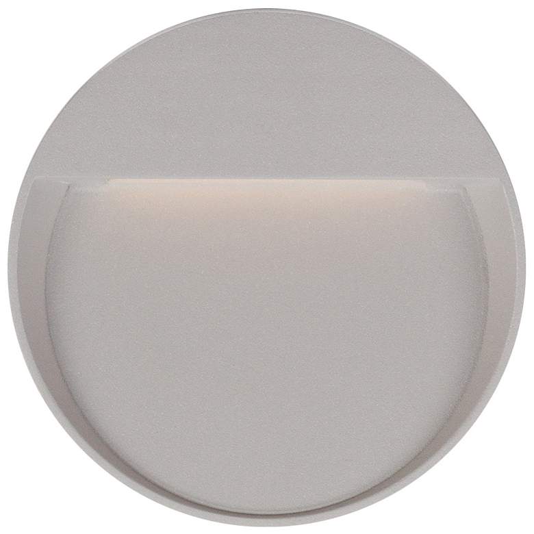 Image 1 Mesa 10 3/4 inch Round Gray LED Outdoor Step Light