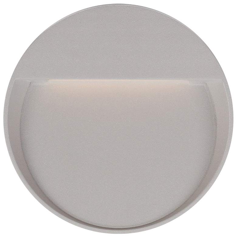 Image 1 Mesa 10 3/4" Round Gray LED Outdoor Step Light