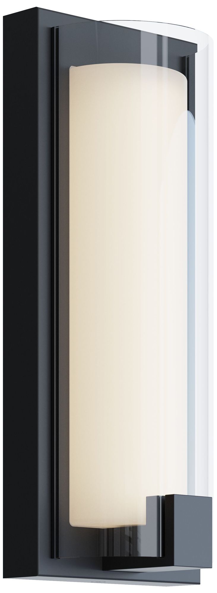 Image 2 Mesa 12" High Black LED Sconce