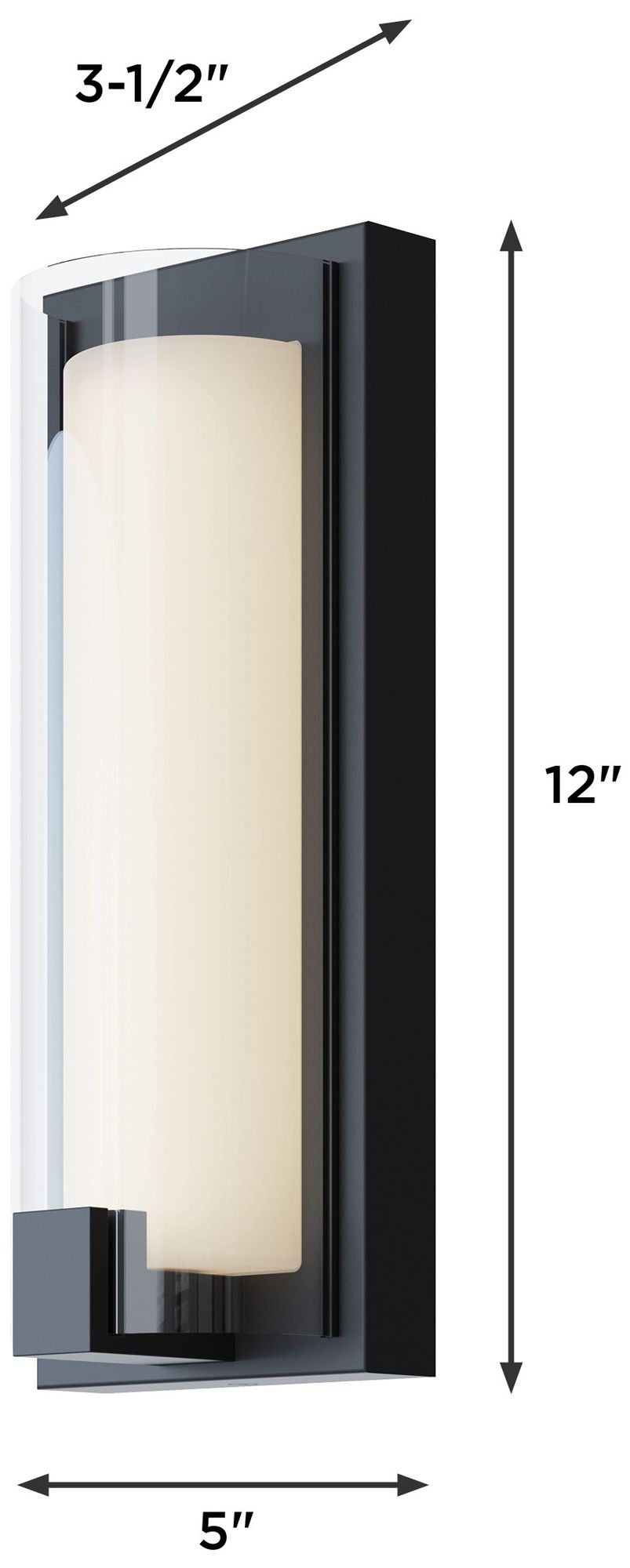 Image 6 Mesa 12" High Black LED Sconce more views
