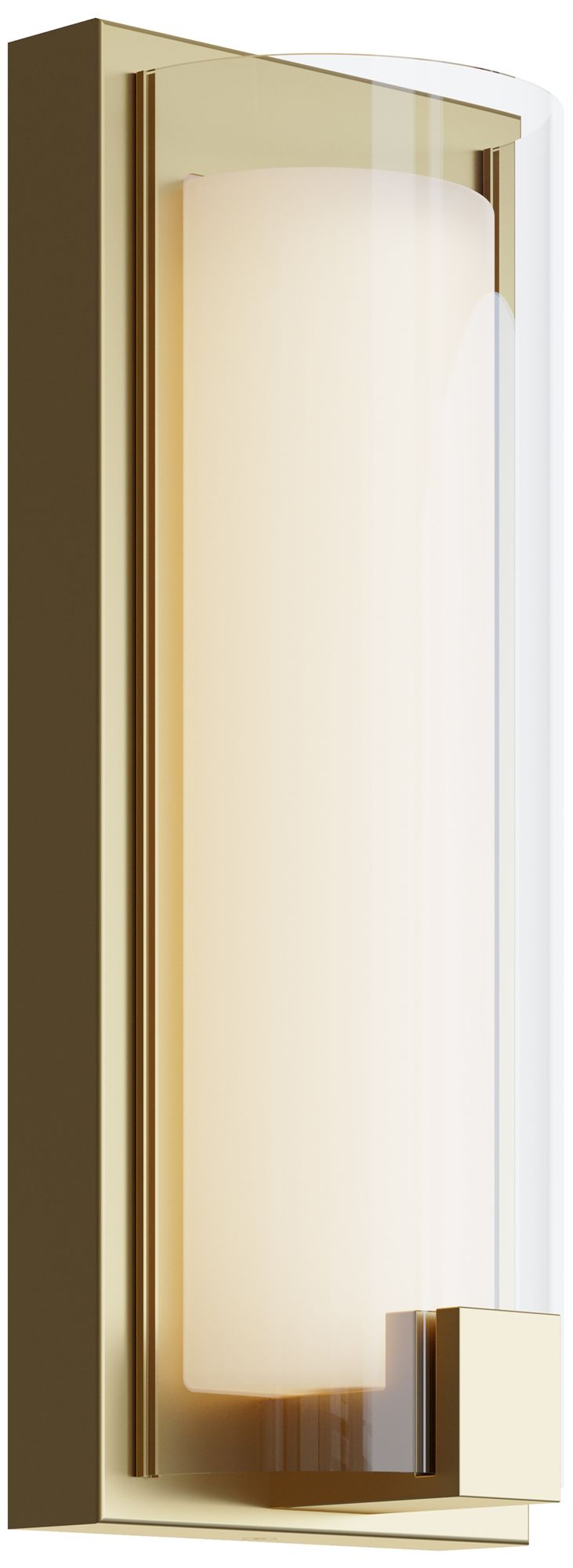 Image 2 Mesa 12" High Light Antique Brass LED Sconce