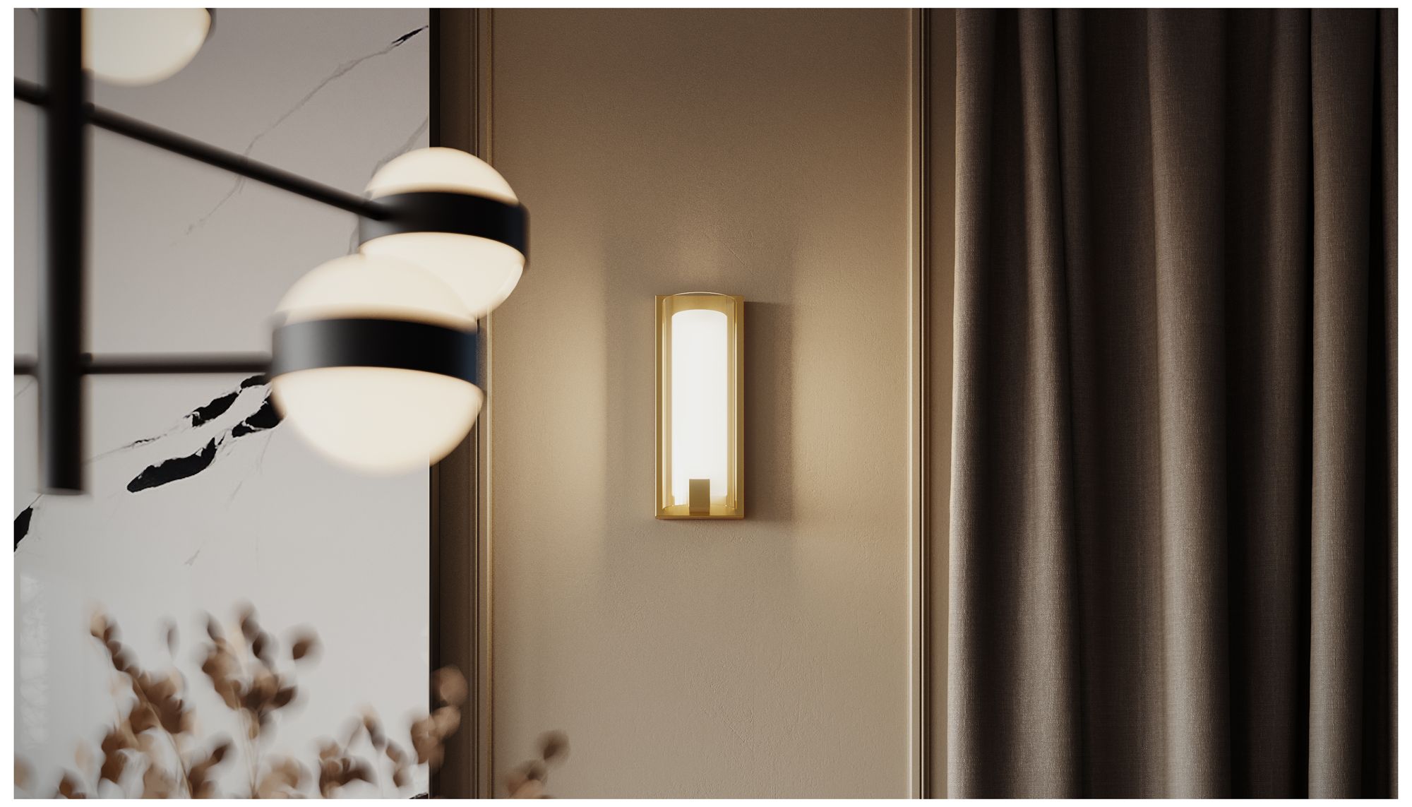 Image 3 Mesa 12" High Light Antique Brass LED Sconce more views