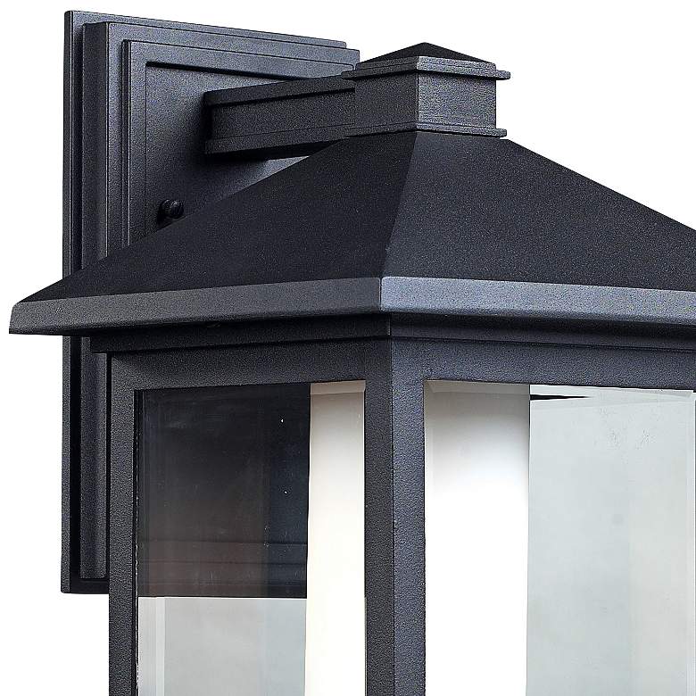 Image 2 Mesa 15 3/4" High Black Outdoor Lantern Wall Light more views