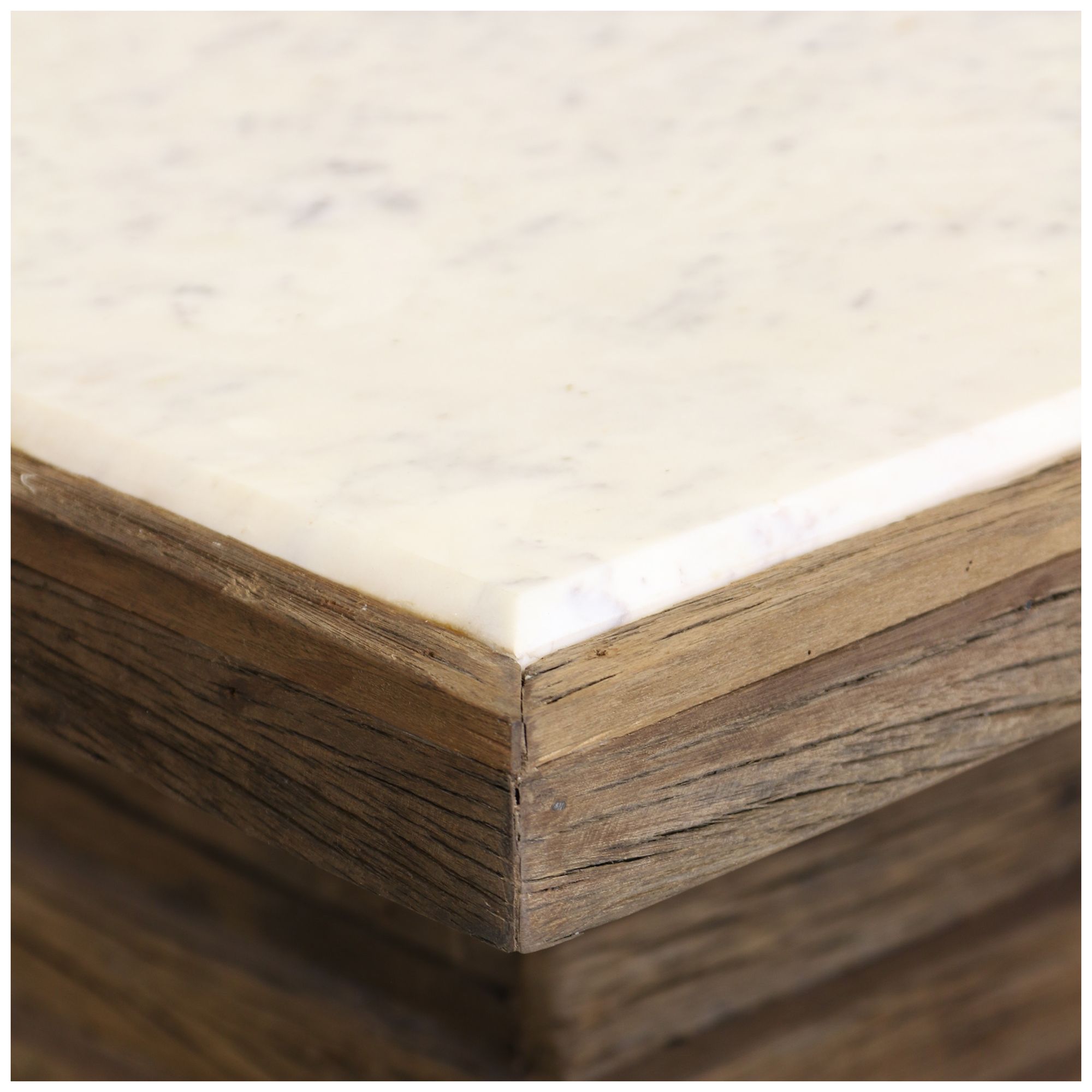 Image 2 Mesa 24 x 24 Natural, White Side Table more views