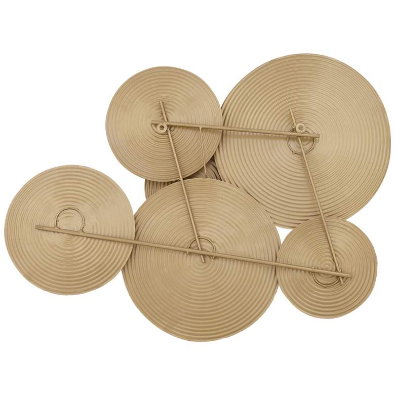 Image 6 Mesa 32 1/4 Wide Gold Cream-Washed Disk Wall Art more views