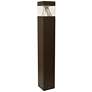 Mesa 42" High Dark Bronze 3-CTT LED Square Bollard Light